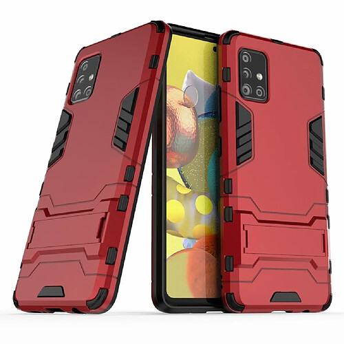 Coque en TPU avec béquille rouge pour votre Samsung Galaxy A51 5G SM-A516