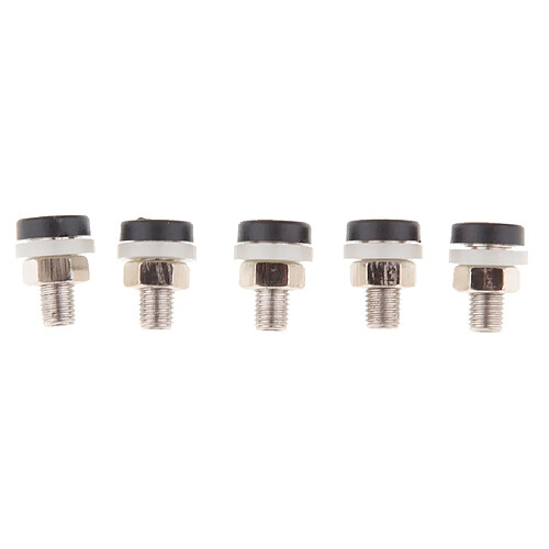 5pcs 2mm Banana Socket Mount Fixation sur panneau Connecteur de terminal noir