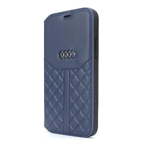 Audi Coque pour iPhone 13 - Bleu Q8 Serie cuir véritable