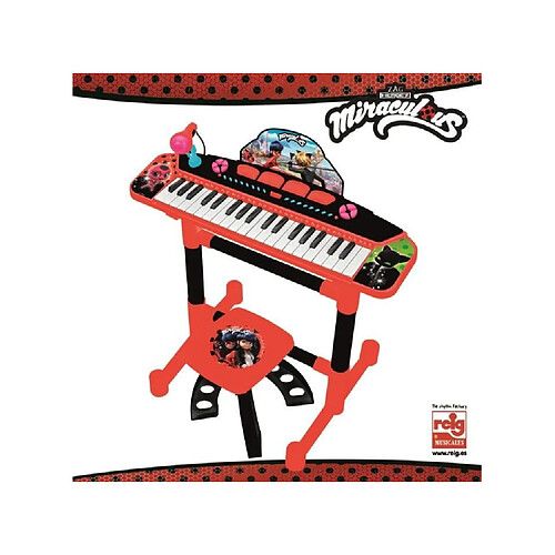 Reig MIRACULOUS/LADYBAG Clavier électronique - 4 effets de percussion - 8 instruments - 8 rythmes- A piles