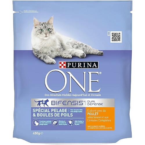 Purina One Spécial Pelage et Boules de Poils Chat adulte Poulet