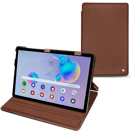 Housse cuir Samsung Galaxy Tab S6 Lite - Rabat horizontal - Marron délicat ( Pantone #95614d) - NOREVE