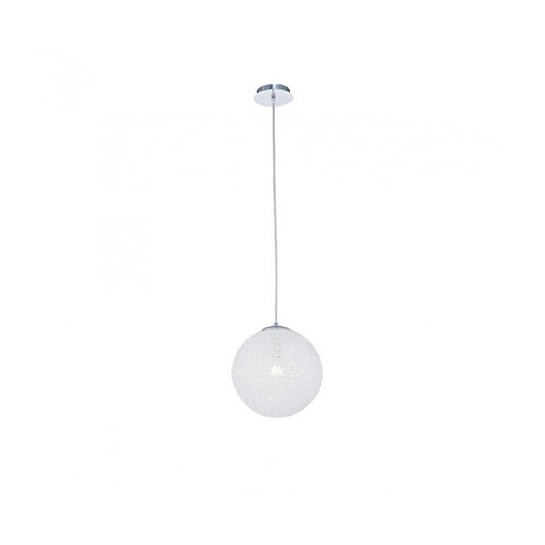 Luminaire Center Suspension Fusion Chrome poli 1 ampoule 40cm