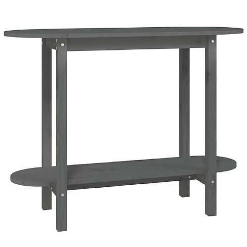 Maison Chic Table console | Meuble d'entrée | Table d'appoint Gris 110x40x80 cm Bois massif de pin -GKD20087