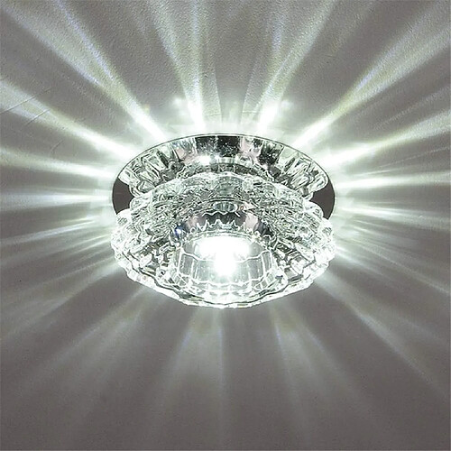 Stoex Projecteur en Cristal Plafonnier Moderne Spot Lumineux Led Pour Hall D'Entrée, Blanc Froid