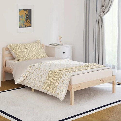 vidaXL Cadre de lit sans matelas bois massif de pin 100x200 cm