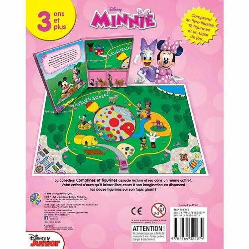 Atma DISNEY MINNIE 12 figurines et un tapis de jeu - Livre cartonné de 10 pages - Fille - 3 ans