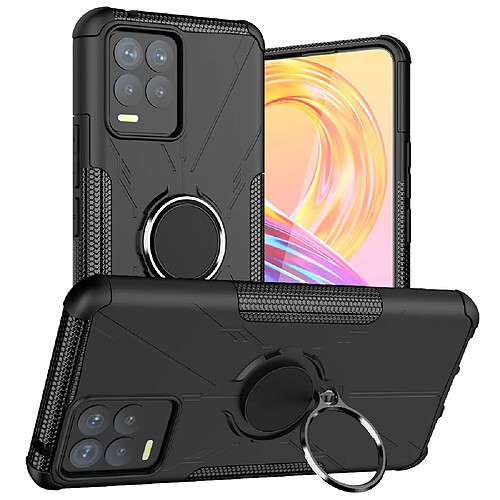 Coque en TPU anti-chocs avec béquille pour votre Realme 8/8 Pro - noir