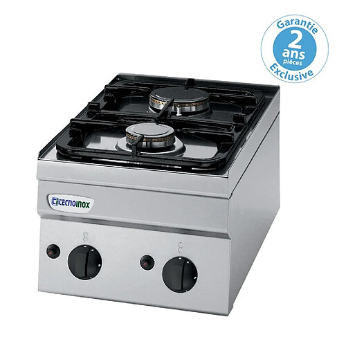 TECNOINOX Plaque de cuisson - top 2 feux vifs gaz - gamme 600