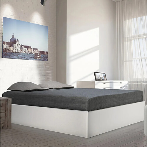 Le Quai Des Affaires Lit coffre BILBAO 160x200 cm + sommier / blanc