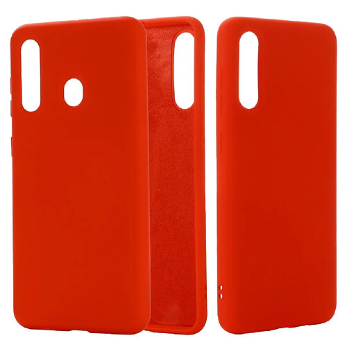 Wewoo Coque Souple Pour Galaxy A70s Etui de protection en silicone liquide Dropproof de unie Rouge