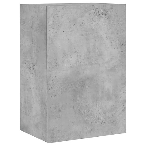 Maison Chic Meuble TV, Banc TV pour salon, Meuble de rangement mural gris béton 40,5x30x60 cm bois d'ingénierie -GKD15328