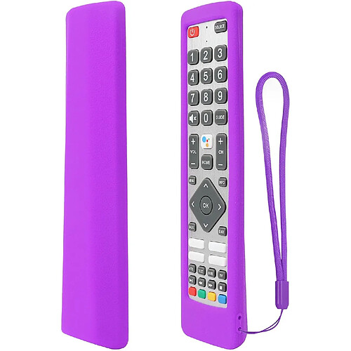 SANAG Housse Coque En Silicone Pour Sharp Aquos Tv Telecommande Shw/Rmc/0133 Shwrmc0133, Etui De Protection Pour Sharp Tv Telecommande, Antiderapage, Antisismique, Lavable-Violet