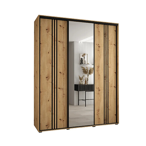 Abiks Meble Armoire DAVOS 7 À Portes Coulissantes 235,2/200/60 3 Portes