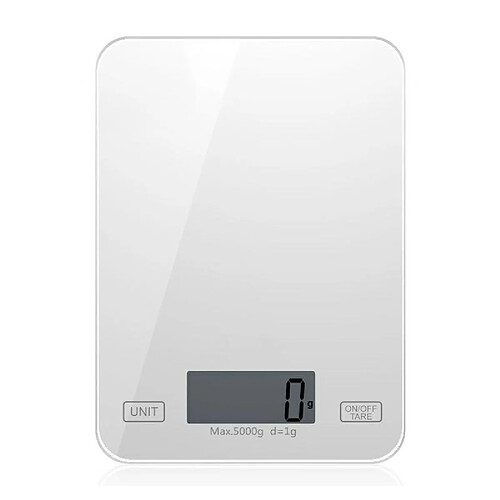 Wewoo Balance pour cuisine Mini petite électronique numérique de 5 kg / 1 g blanc