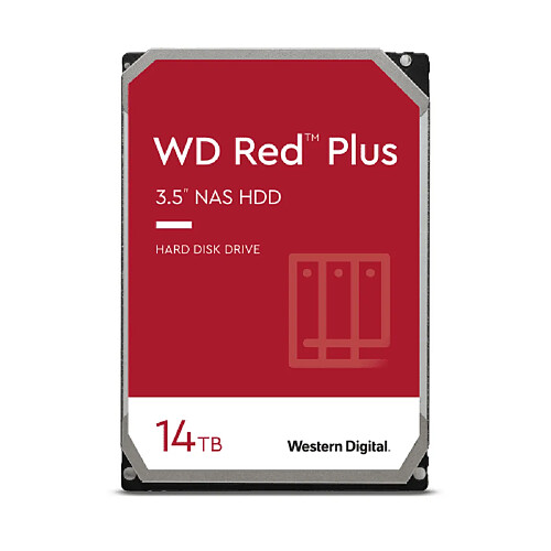 Western Digital WD Red Plus Disque Dur HDD Interne 14To 3.5" SATA 210Mo/s Noir