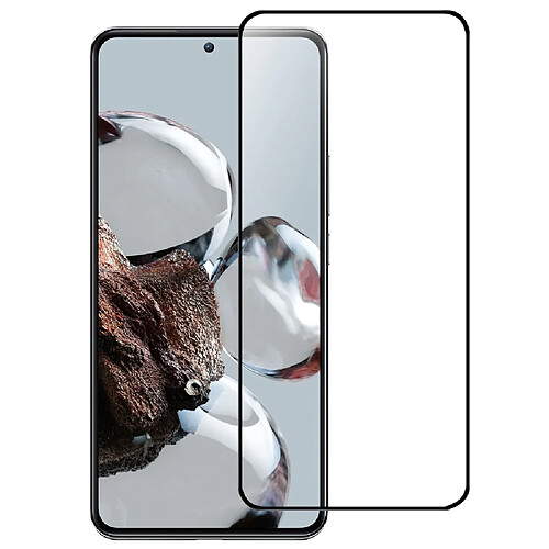 Protecteur écran en verre trempé collage intégral, bord noir, anti-explosion, anti-éblouissement pour votre Xiaomi 12T 5G/12T Pro 5G - transparent