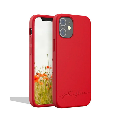 BIGBEN Coque iPhone 12 mini Natura Rouge - Eco-conçue Just Green