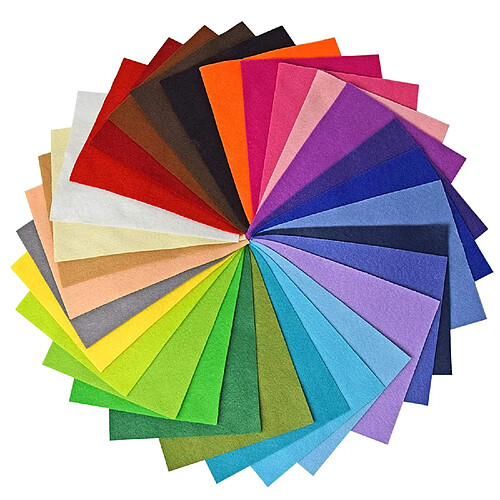 Vaessen creative 10429-003 Feutrine A6 100% Polyester, 30 Feuilles Plusieurs Couleurs, Multicolor, 10 x 0,01 x 15 cm