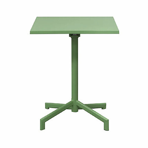 Mes Table de jardin 60x60x71cm en métal vert - BACA