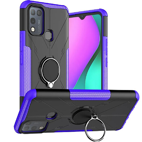 Coque en TPU 2-en-1, airbag quatre coins avec béquille pour votre Infinix Hot 10 Play/X688 - violet