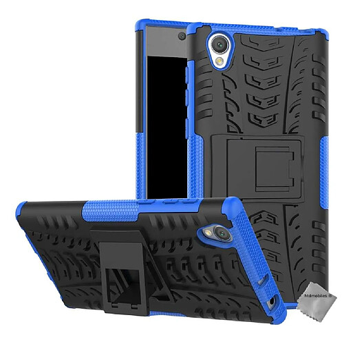 Htdmobiles Coque rigide anti choc pour Sony Xperia L1 + verre trempe - BLEU