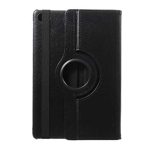 Etui en PU litchi support rotatif 360 degrés noir pour votre Huawei MediaPad M5 lite 10