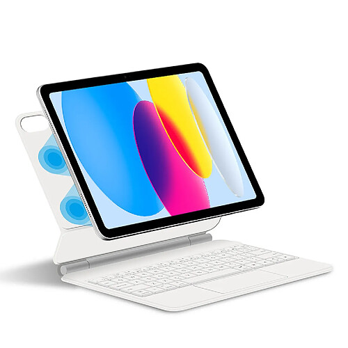 INF Étui de protection pour iPad avec clavier Bluetooth White iPad 10 10.9