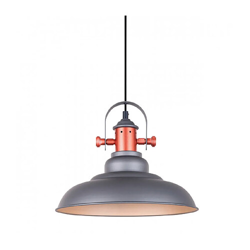 Luminaire Center Suspension industrielle et rétro Temper Gris, cuivre