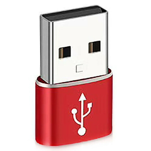 Universal (rouge) Adaptateur USB femme-homme connecteur convertisseur câble de données