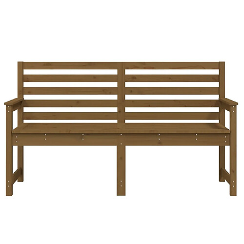 Helloshop26 Banc de jardin meuble de patio d'extérieur terrasse 159,5 x 48 x 91,5 cm bois de pin massif marron miel 02_0011745