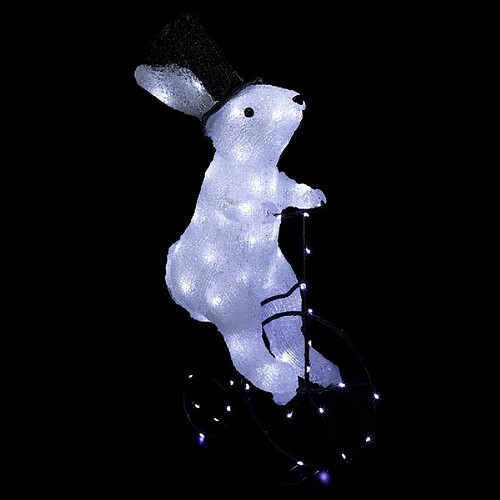 Lapin extérieur H44 cm Blanc froid - FEERIC CHRISTMAS