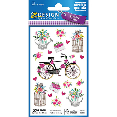 AVERY Zweckform ZDesign Sticker CREATIVE Bouquets avec décor ()