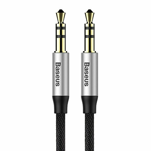 Audio Cable Mini Jack 3,5mm AUX Baseus Yiven 1m (black & silver)