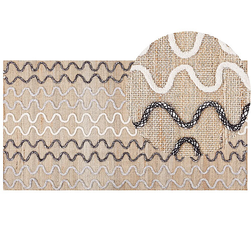 Beliani Tapis en jute beige 80 x 150 cm SOGUT