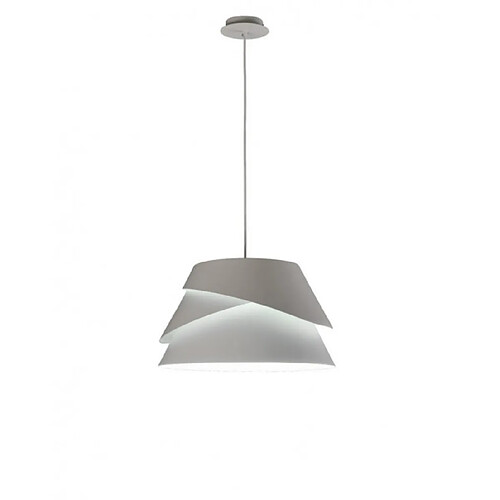 Luminaire Center Suspension Alboran blanc 1 ampoule 35cm