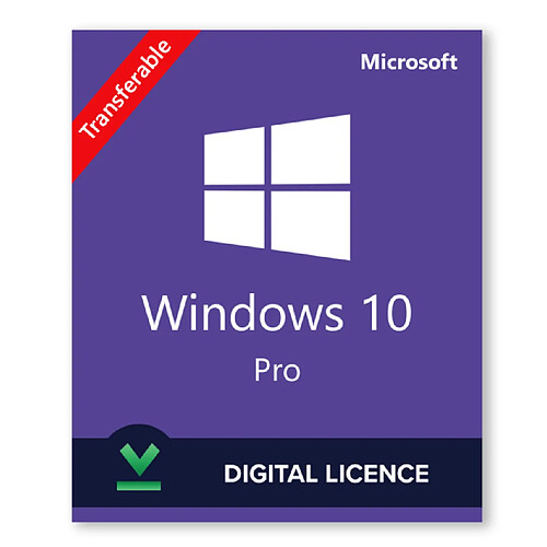 Microsoft Windows 10 Professionnel Retail Licence Transferrable - Logiciel en téléchargement