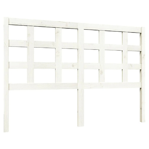 Maison Chic Tête de lit moderne pour chambre - Décoration de lit Blanc 140,5x4x100 cm Bois massif de pin -MN65079