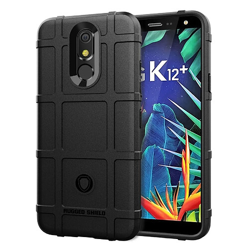 Wewoo Coque Souple Housse de protection en silicone antichoc Rugged Shield pleine couverture pour LG K12 + Noir