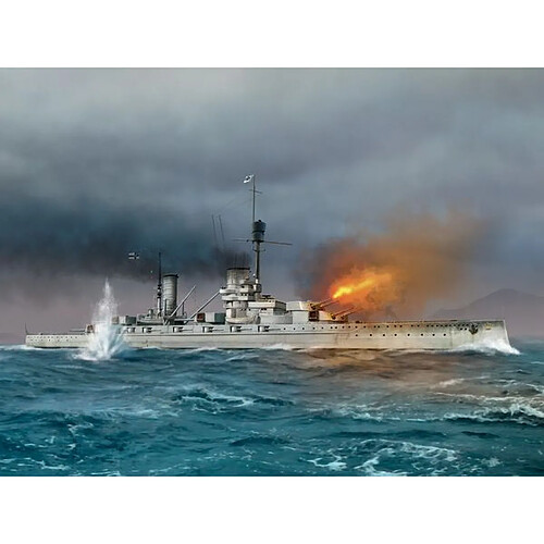 König WWI German Battleship Full hull and waterline- 1:700e - ICM