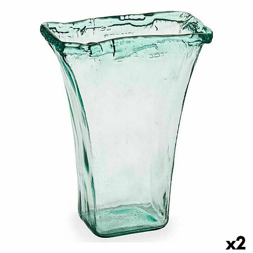 Gift Decor Vase 27 x 34,5 x 14 cm Verre Transparent (2 Unités)