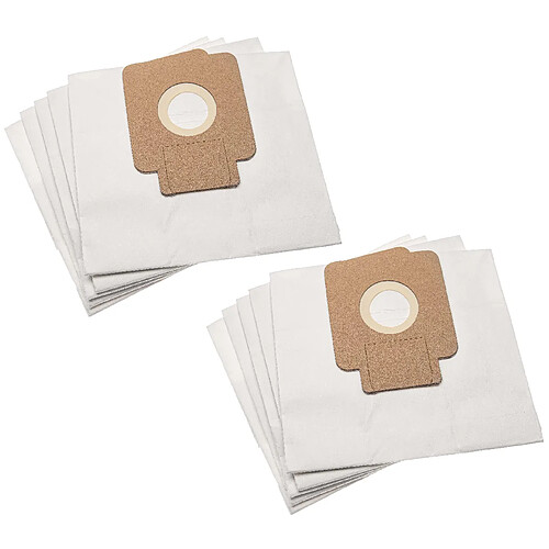 vhbw 10x Sacs compatible avec Hoover TFS 5203P011, TFS 5204 011, TFS5165 011, TFS5203 021 aspirateur - papier, 16,5cm x 18cm, beige