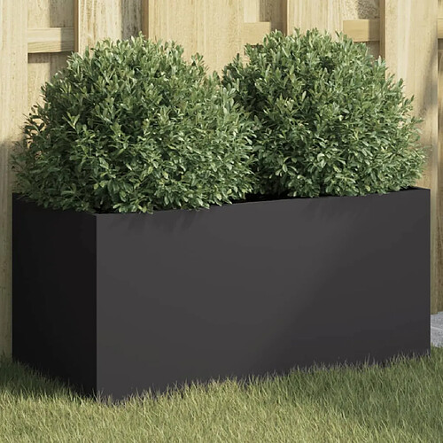 vidaXL Jardinière noir 62x30x29 cm acier