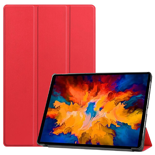 Etui en PU avec support tri-pliure rouge pour votre Lenovo Xiao Xin Pad Pro J706F