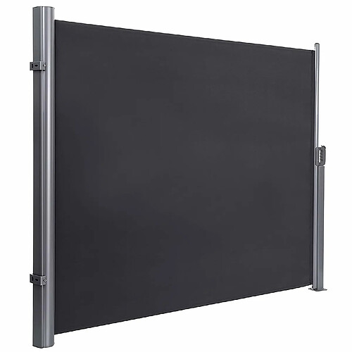 SONGMICS 180 x 300 cm (H x L) Store latéral extractible Brise-vue Pare-soleil Certifié par TÜV SÜD Tissus en polyester 280 g/? Gris foncé GSA180G