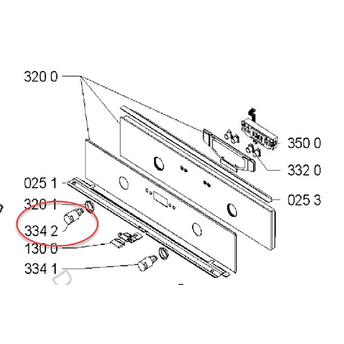 Whirlpool BOUTON GAUCHE COMMUTATEUR FOUR