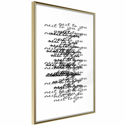 Paris Prix Affiche Murale Encadrée Love Letter 20 x 30 cm Or