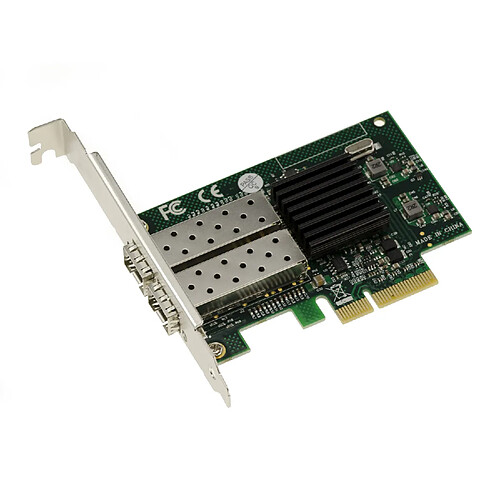 Kalea-Informatique Carte PCIe Reseau Gigabit Lan Ethernet 1G Fibre SFP 2 Ports - CHIPSET Intel I82576