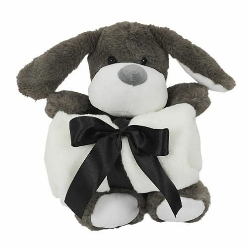 Paris Prix Peluche & Plaid Enfant Chien 70x70cm Gris