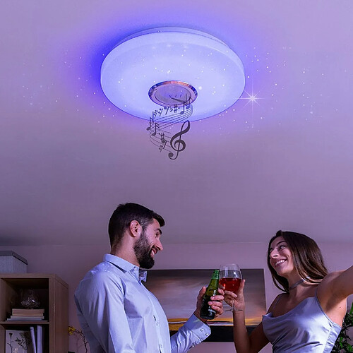 Innovagoods Lumavox - Plafonnier LED avec haut-parleur